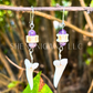 Shark Vertebrae and Shark Tooth Earrings with Crystal Beads