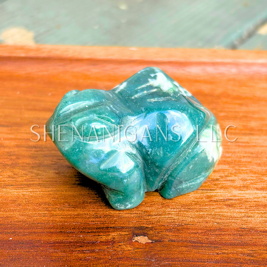 Medium Frog Crystal Carving – Natural Gemstone Figurine
