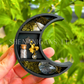 Mini Crescent Moon Magnet with Star Crystal - 3D Printed Moon Display with Handpicked Crystals, Moss & Trinkets (Copy) (Copy)