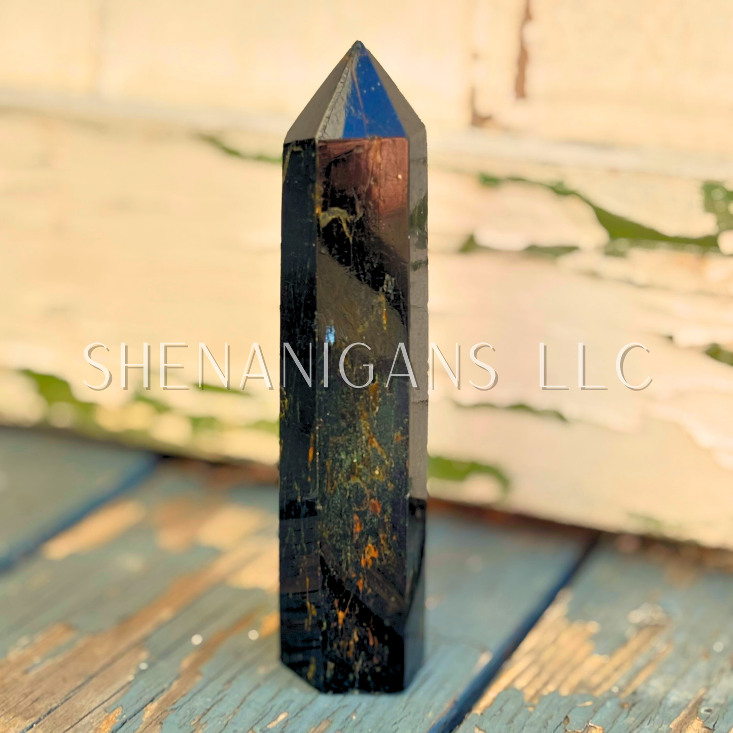 4.5" Firework Stone Polished Point Mineral Specimen Gemstone Crystal Obelisk Wand