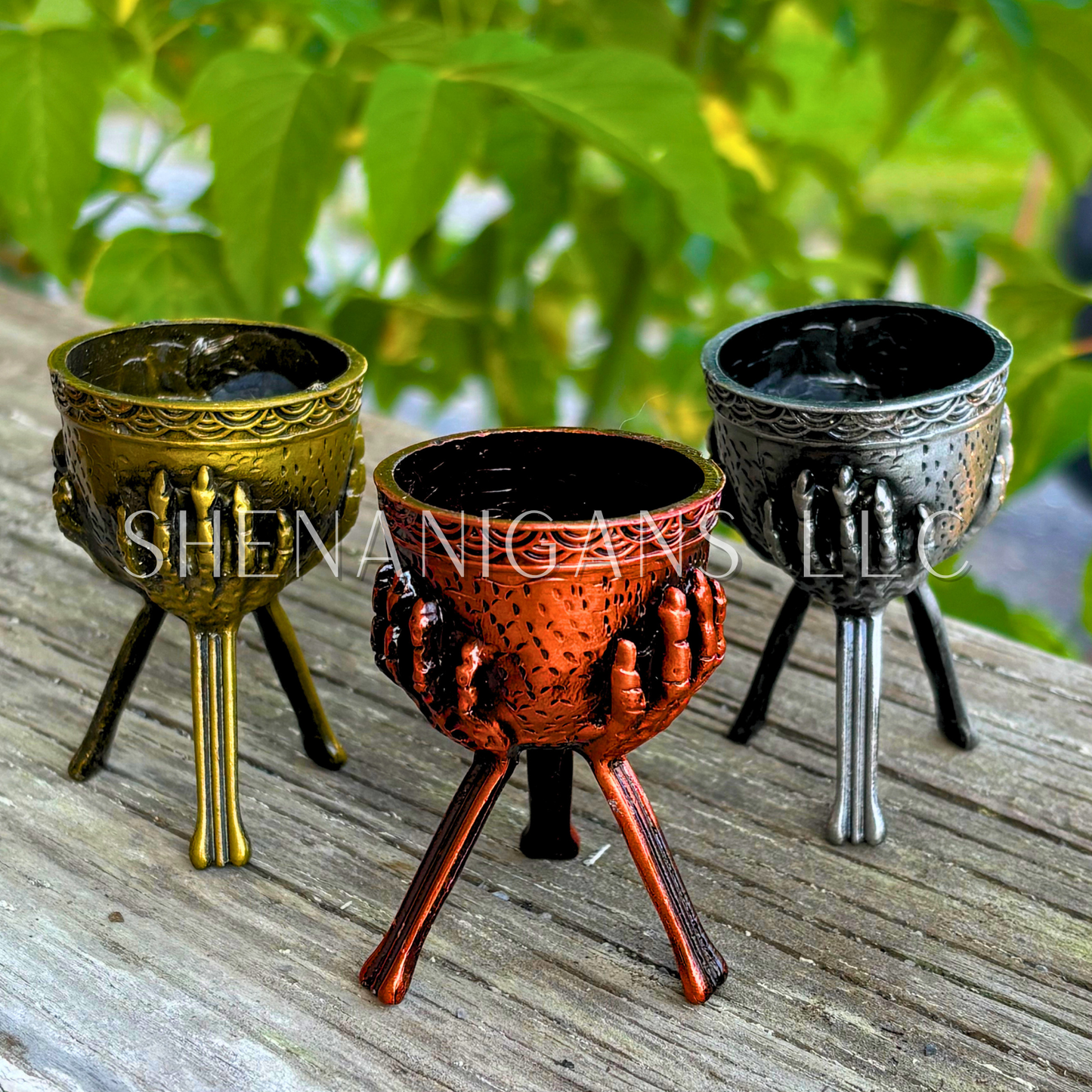 Cauldron Crystal Sphere Stand