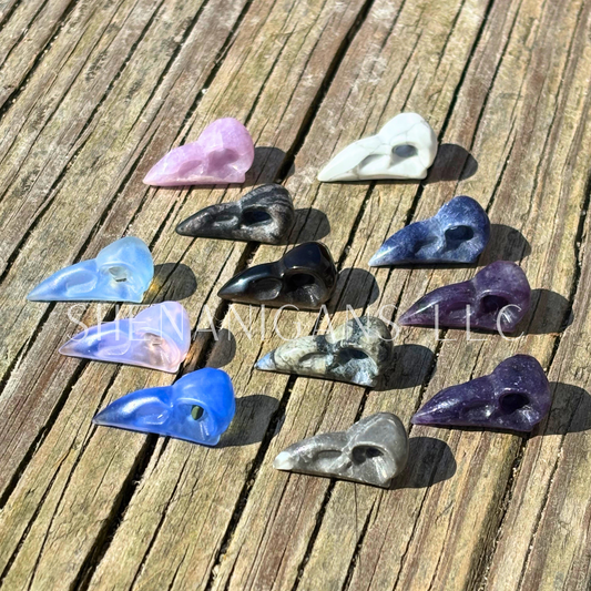 Raven Skull - Small - Crystal Carving