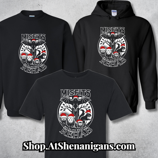 Misfits Rehab Wildlife Support Apparel - Official Merch - Christmas in Black