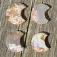 Flower Agate Crescent Moon - Crystal Carving