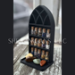 Curio Shelf Gothic Window w/ Tray - Size: Fits 1/2" wide Micro Jars 5x3 - Trinket, Desk, Crystal