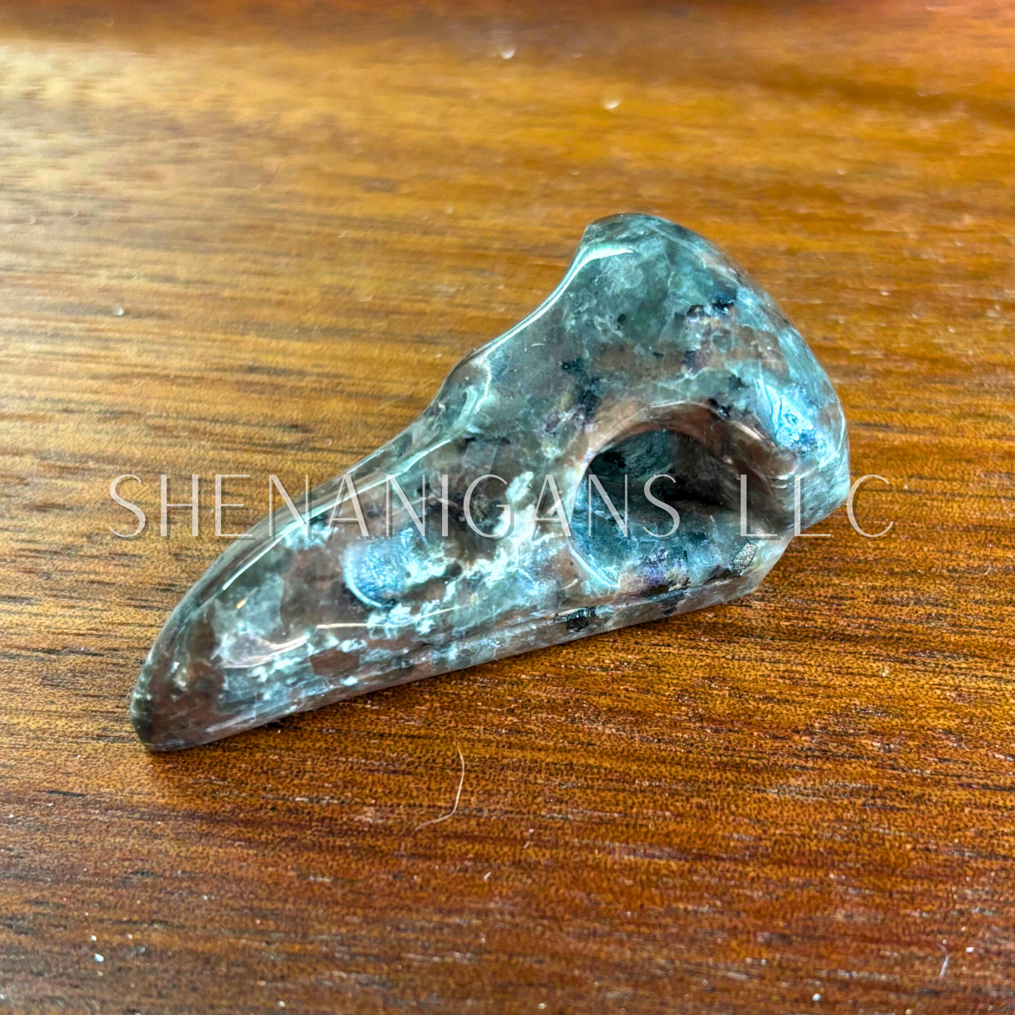 Raven Skull - Medium - Crystal Carving