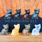 Sitting Cat - Med - Crystal Carving