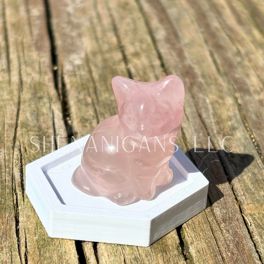 Sitting Cat - Small - Crystal Carving