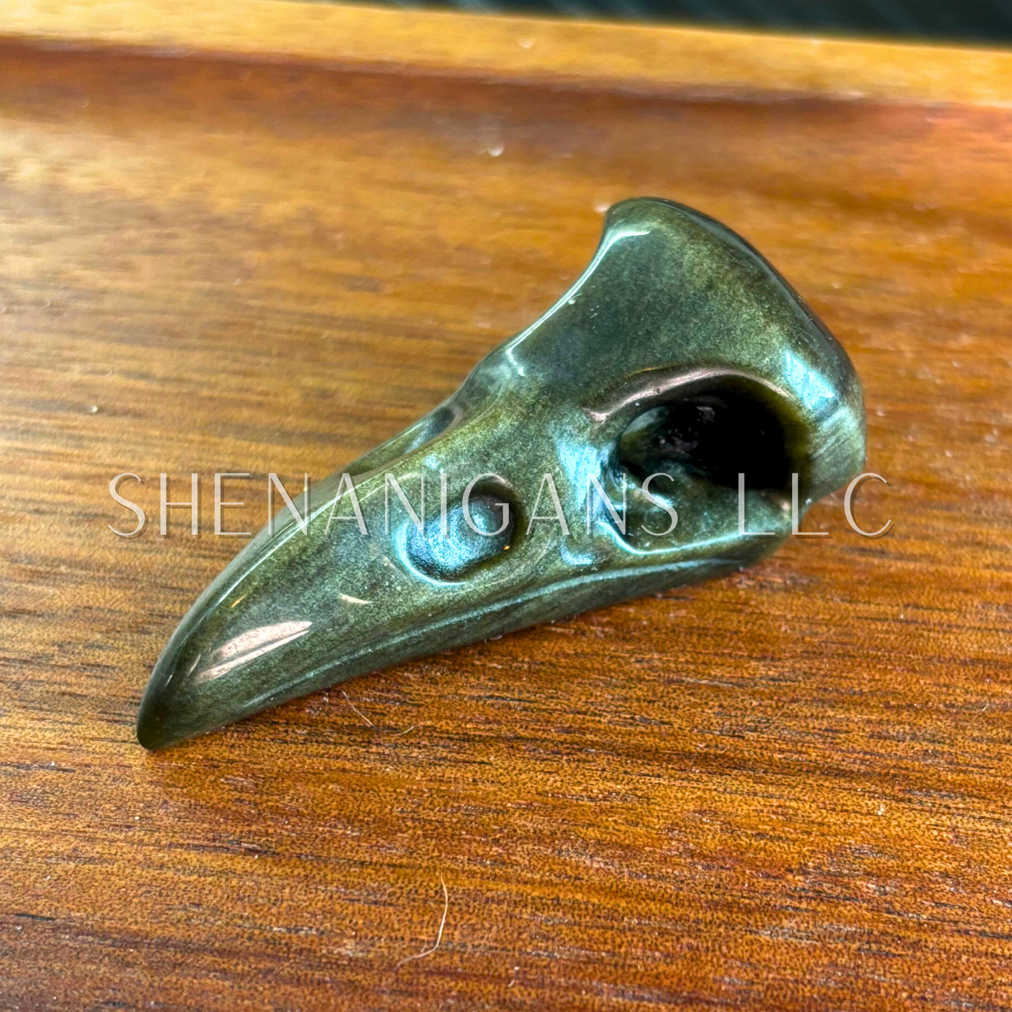 Raven Skull - Medium - Crystal Carving