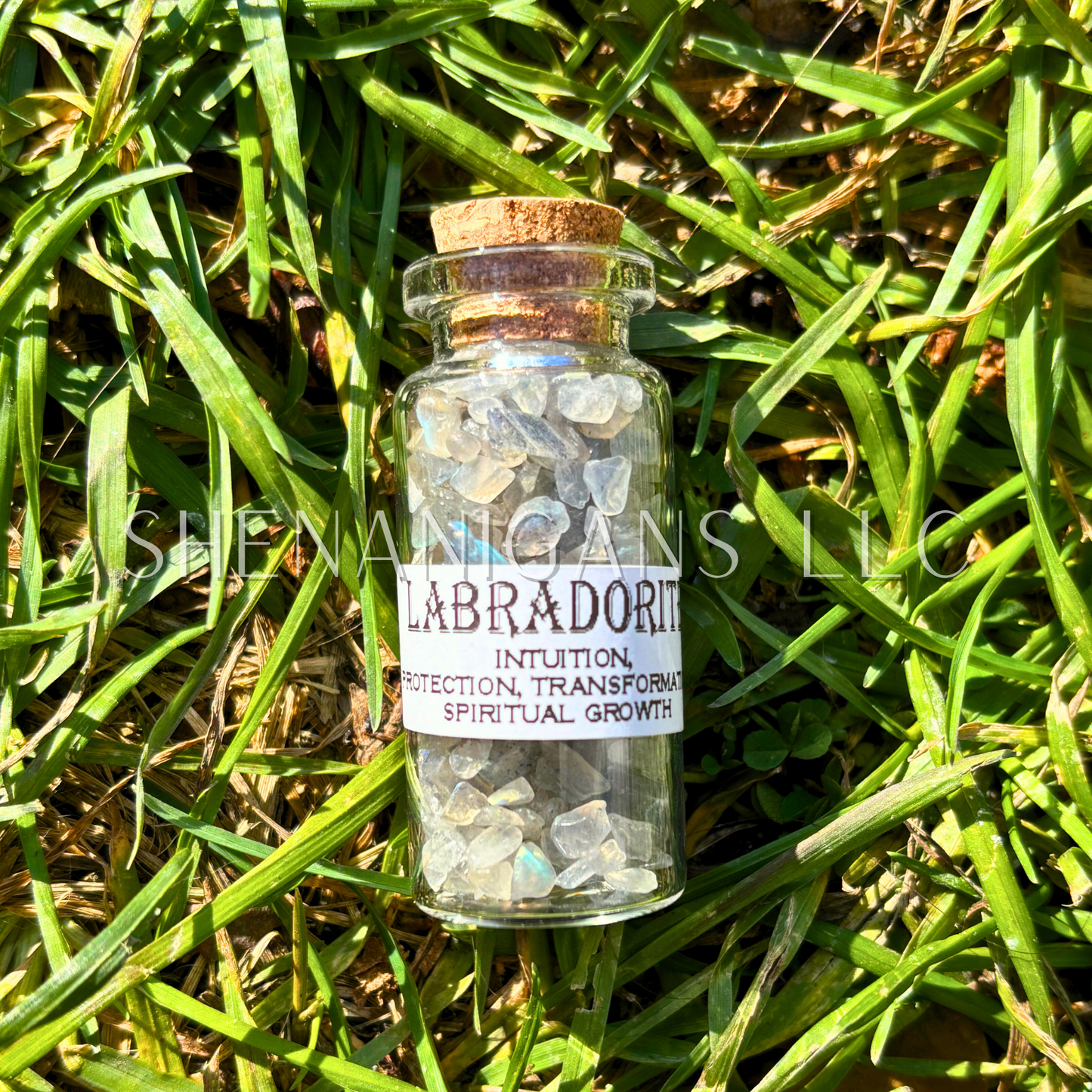 10 ML Crystal Chips - Jar with Cork - Curio Jar