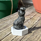 Butterfly Landing on Sitting Cats Nose - Crystal Carving