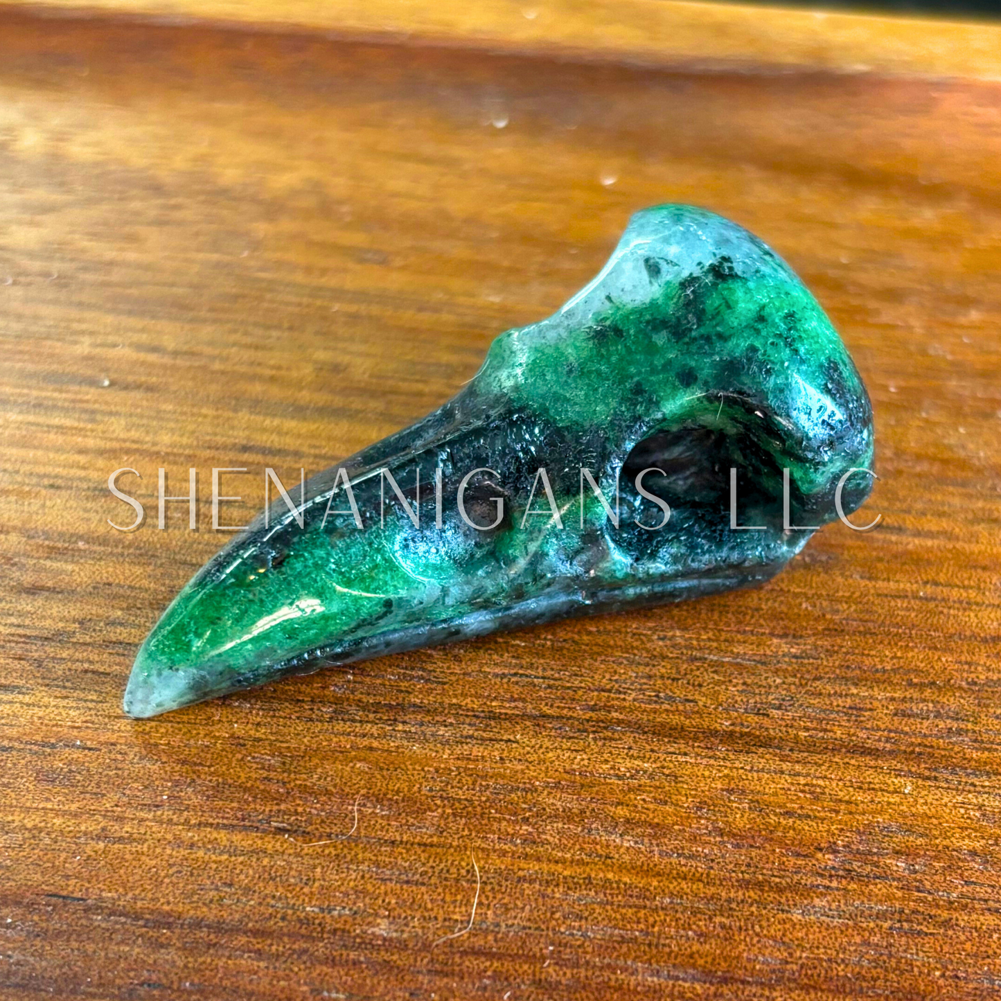 Raven Skull - Medium - Crystal Carving