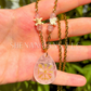 Vegvísir (Viking Compass) Engraved Crystal Pendant Neckalce with Rattlesnake Vertebrea