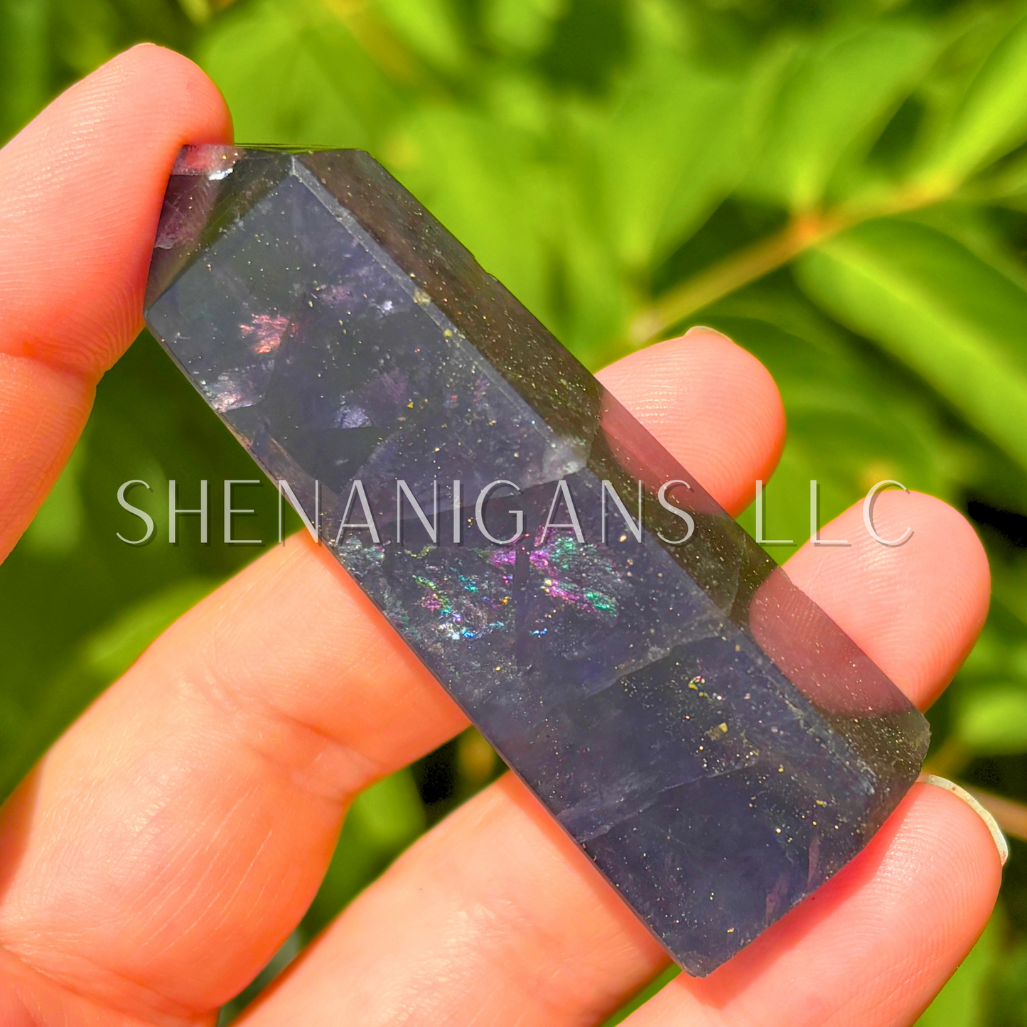 Pyrite Fluorite Point