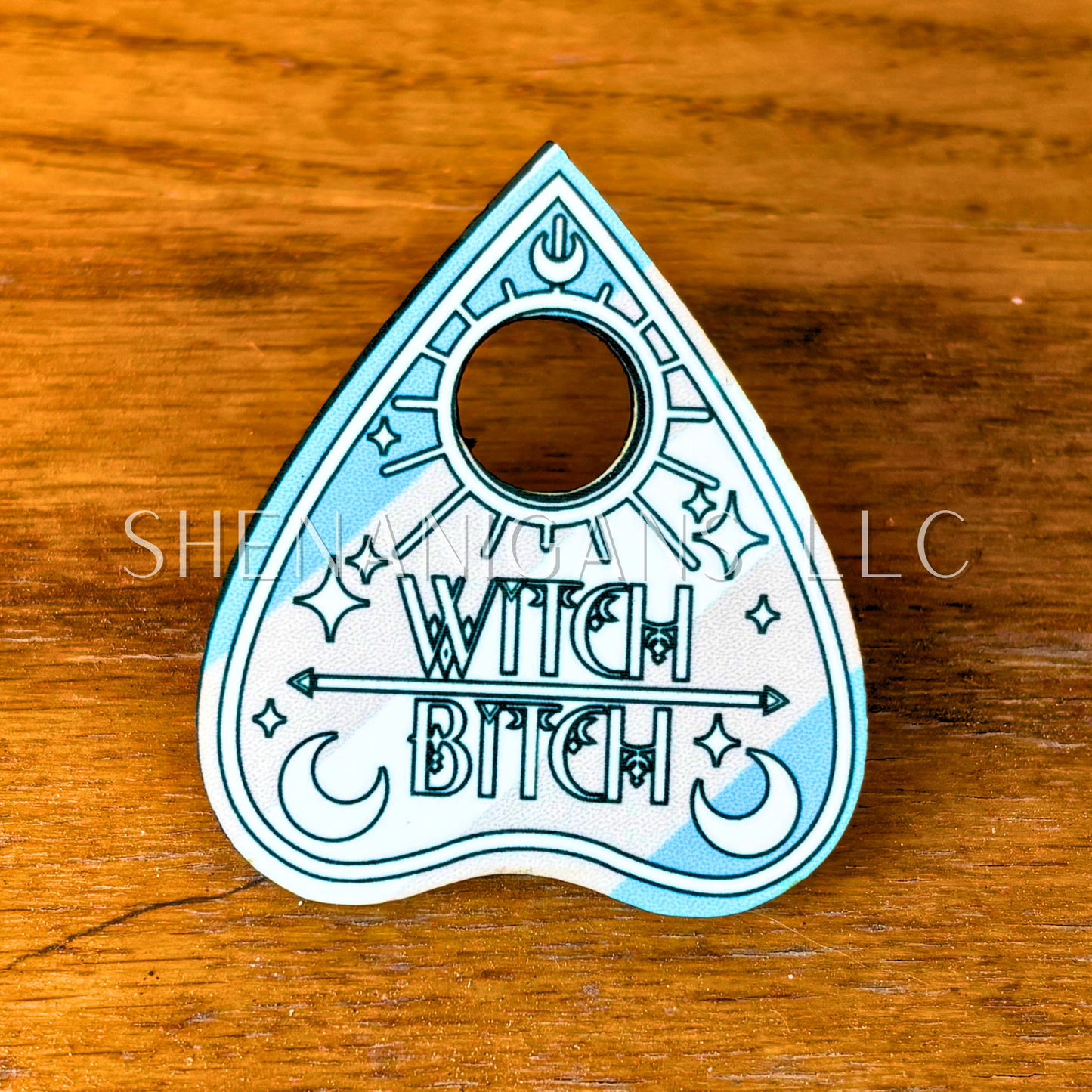 Trans Pride Flag Planchette Pin (Pronoun Styles Available)