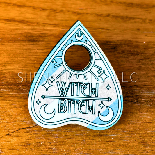 Trans Pride Flag Planchette Pin (Pronoun Styles Available)