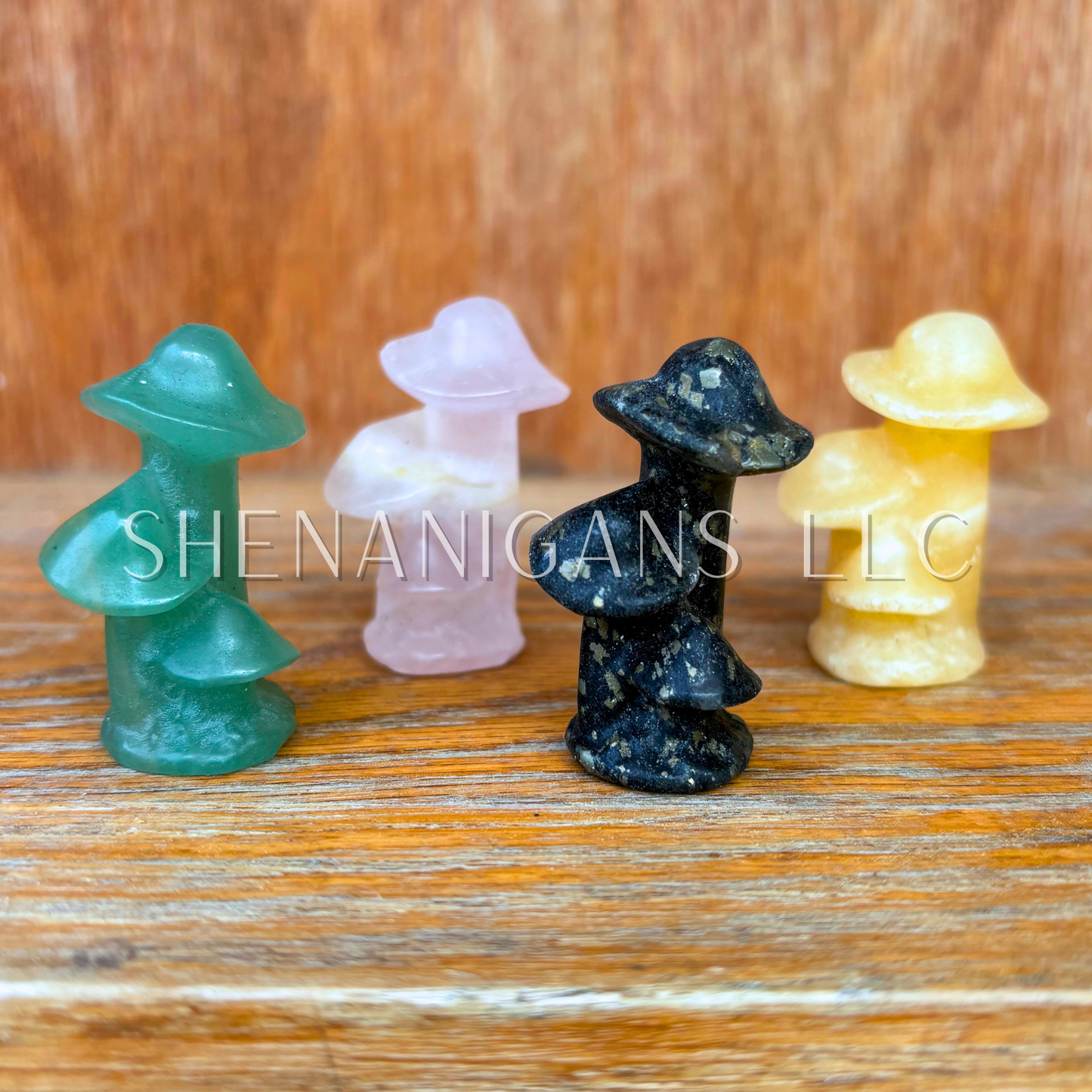 Triple Mushroom - Mini - Crystal Carving