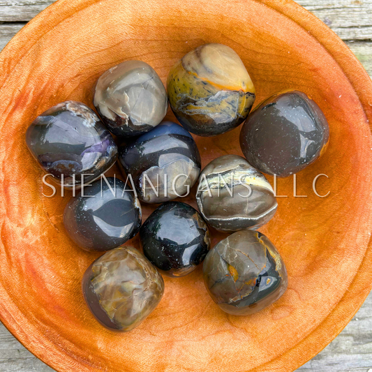 Volcano Agate Tumbles - UV Reactive