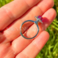 Starry Ruby Snowflake Spinning Fidget Ring