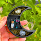 Mini Crescent Moon Magnet with Star Crystal - 3D Printed Moon Display with Handpicked Crystals, Moss & Trinkets (Copy) (Copy)