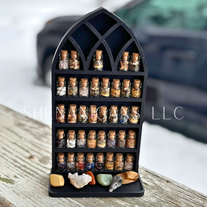 Large Gothic Window Curio Shelf w/ Tray