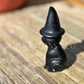 Witch Cat - Obsidian - Crystal Carving