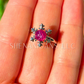 Starry Ruby Snowflake Spinning Fidget Ring