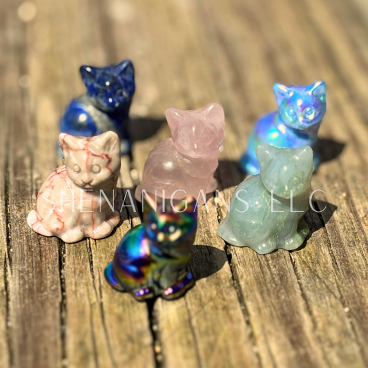 Sitting Cat - Small - Crystal Carving