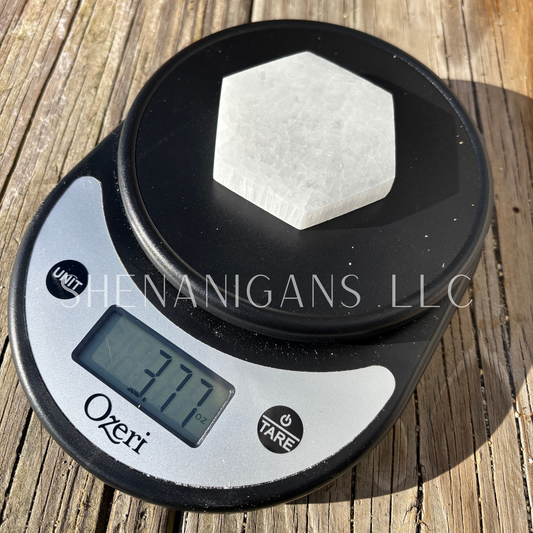 Hexagon Plate - Crystal Carving