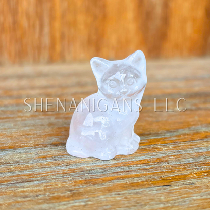 Sitting Cat - Small - Crystal Carving