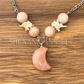 Sunstone Moon Necklace – Crystal Carving with Beads & Bone Detail