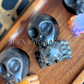 Spider with Silver Sheen Skull - Crystal Carving