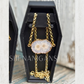 White Druzy Agate Slice Necklace – Natural Crystal with Gold Hammered Chain