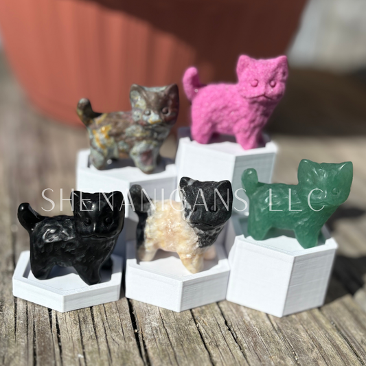 Furry Cat - Small - Crystal Carving