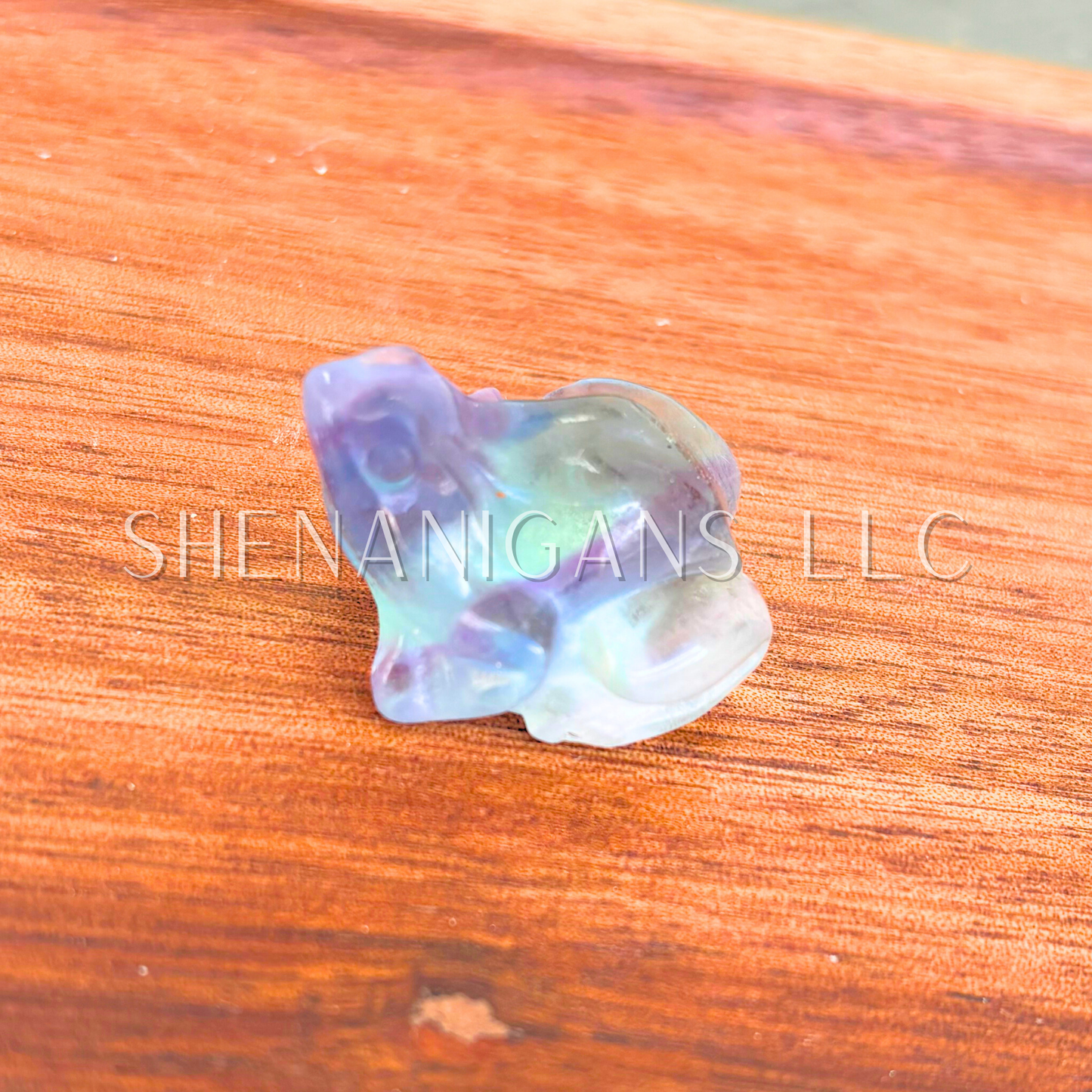Small Frog Crystal Carving – Hand-Carved Gemstone Figurine