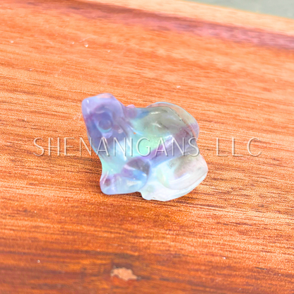Small Frog Crystal Carving – Hand-Carved Gemstone Figurine