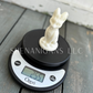 Cat with Goat Horns - White Marble - Crystal Carving