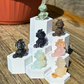 Flying Witch Cat with Hat on Broom - Small - Crystal Carving