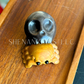Spider with Silver Sheen Skull - Crystal Carving