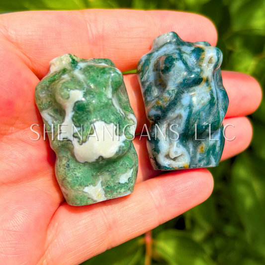 Moss Agate Pregnant Lady Body | Symbol of Fertility & Nurturing Energy