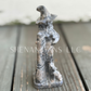 Standing Witch With Broom and Cat - Que Sera - Crystal Carving