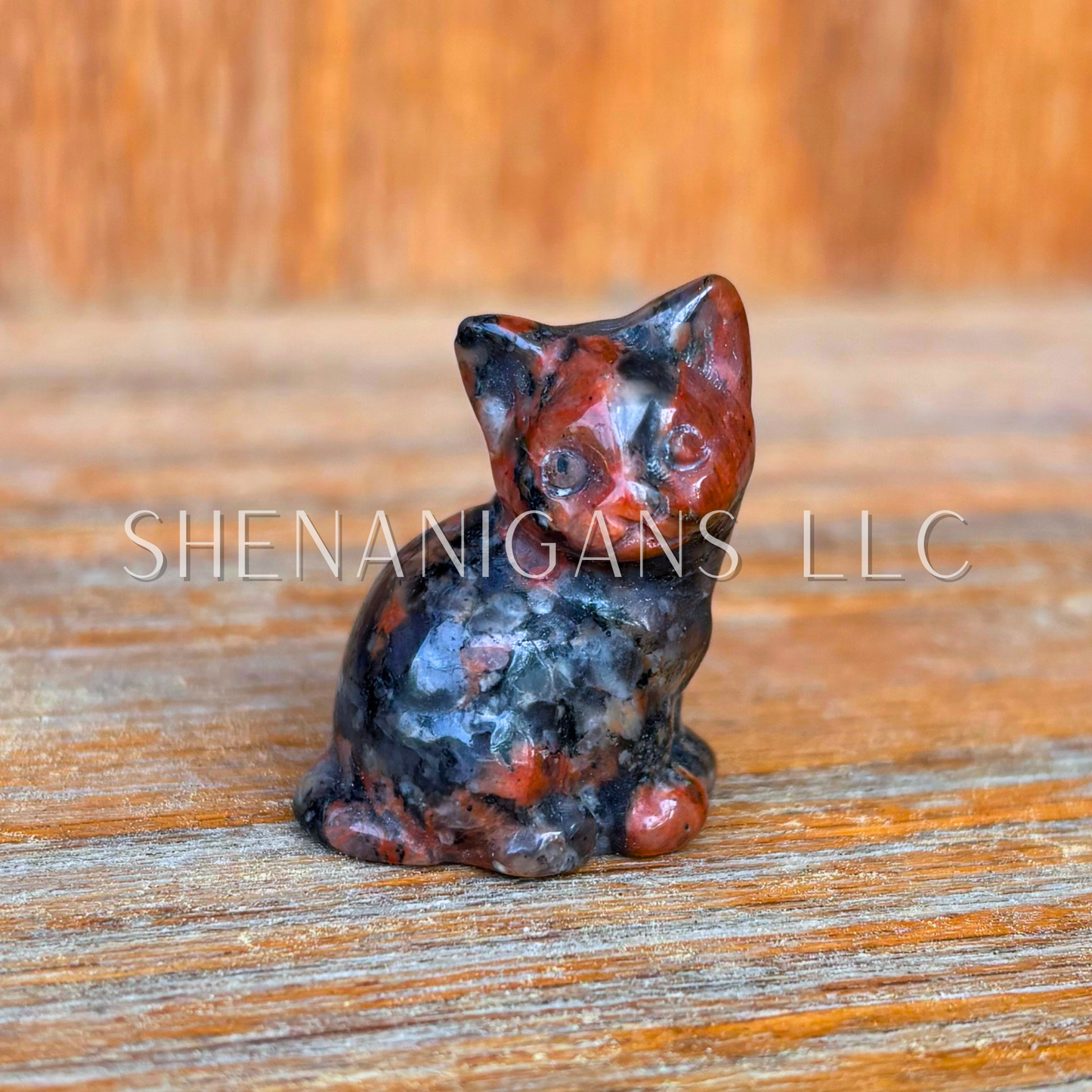 Sitting Cat - Small - Crystal Carving
