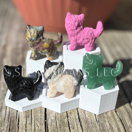 Furry Cat - Small - Crystal Carving