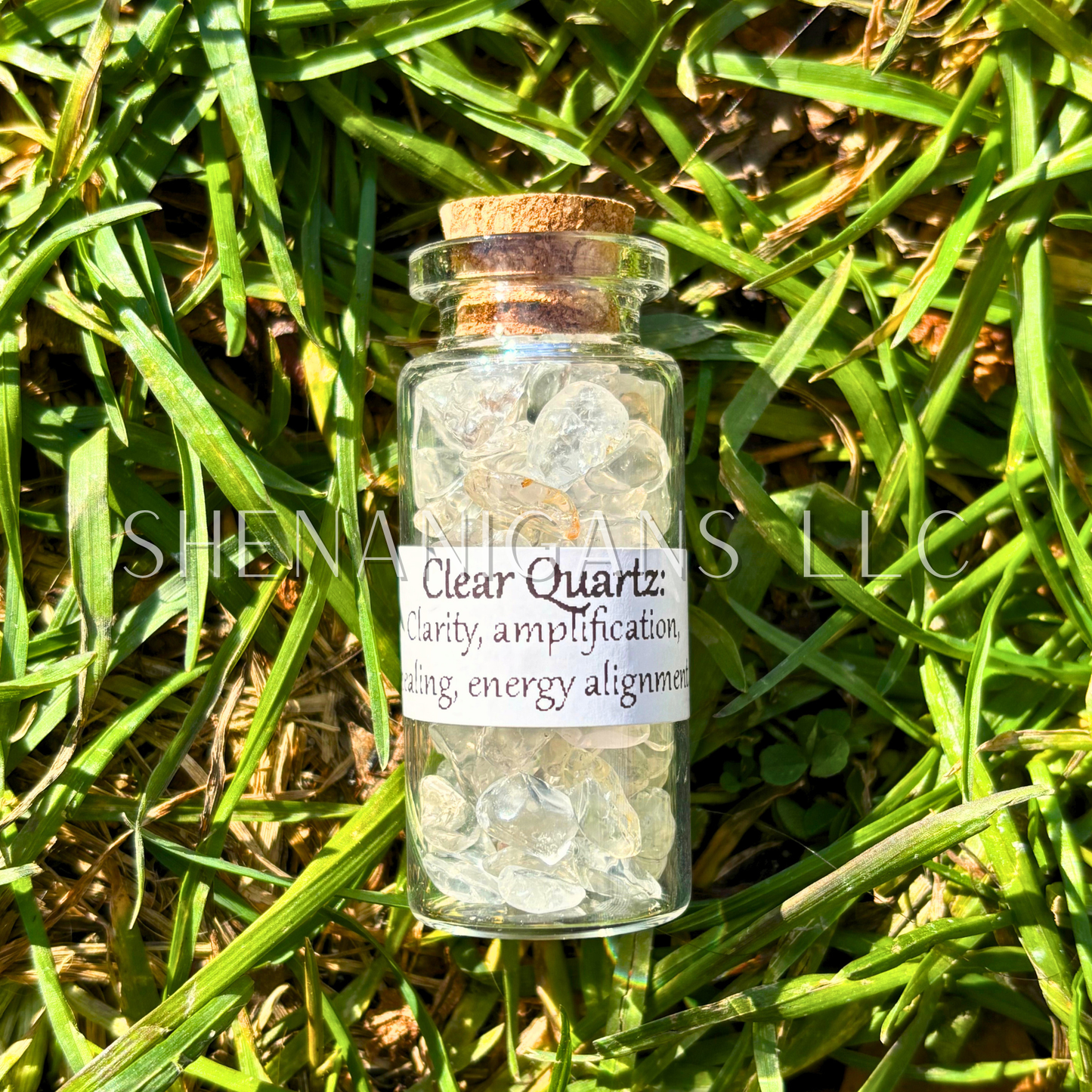 10 ML Crystal Chips - Jar with Cork - Curio Jar