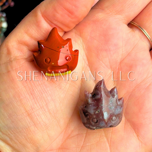 Cute Flame - tiny- Crystal Carving