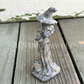 Standing Witch With Broom and Cat - Que Sera - Crystal Carving