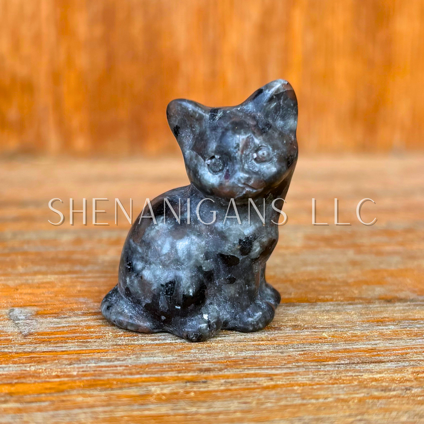 Sitting Cat - Med - Crystal Carving