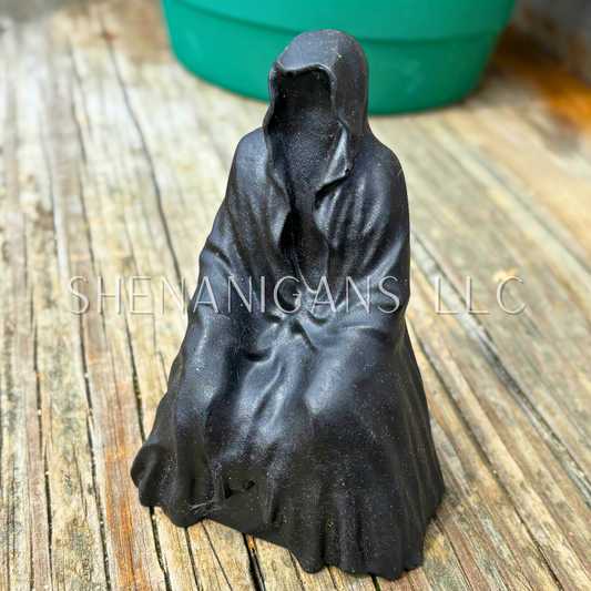 Sitting Reaper - Obsidian - Crystal Carving