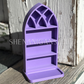 Curio Shelf Gothic Window w/ Tray - Size: Fits 1/2" wide Micro Jars 5x3 - Trinket, Desk, Crystal