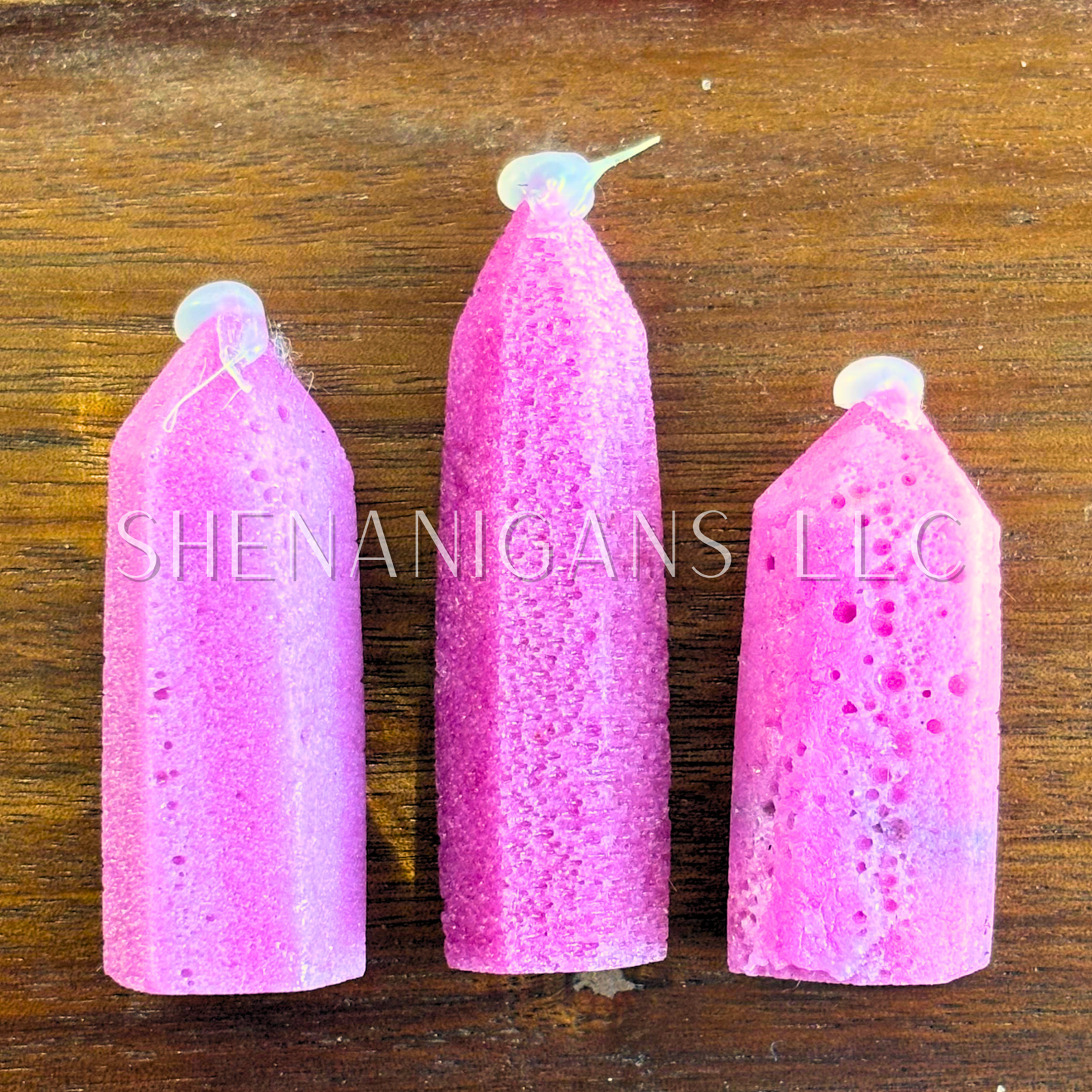 Honeycomb Ruby (UV Reactive) Polished Point Mineral Specimen Gemstone Crystal Obelisk Wand (Copy)